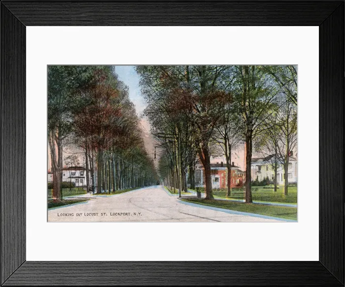 Framed Print : Lockport, Niagara County, New York, USA - Locust Street Framed Print : Lockport, Niagara County, New York, USA - Locust Street