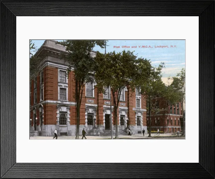 Framed Print : Lockport, Niagara County, New York, USA - Post Office, YMCA Framed Print : Lockport, Niagara County, New York, USA - Post Office, YMCA