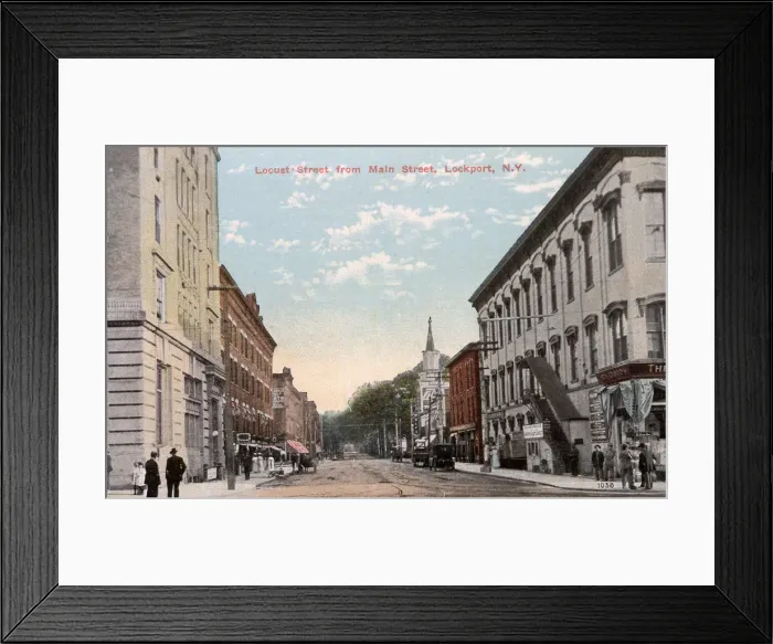 Framed Print : Lockport, Niagara County, New York, USA - Locust Street Framed Print : Lockport, Niagara County, New York, USA - Locust Street