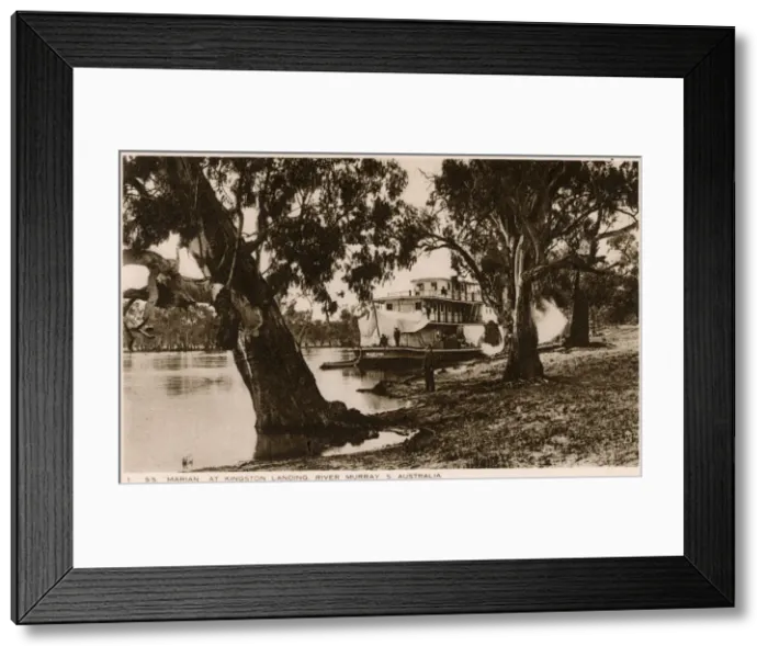 Framed Print : Australia - SS Marian at Kingston Landing, River Murray Framed Print : Australia - SS Marian at Kingston Landing, River Murray