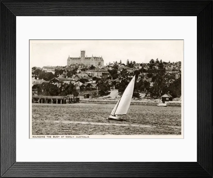Framed Print : Rounding the Buoy at Manly, Australia Framed Print : Rounding the Buoy at Manly, Australia