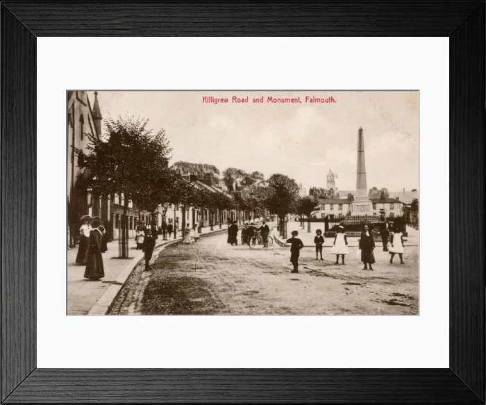 Framed Print : Falmouth, Cornwall - Killigrew Road and Monument
