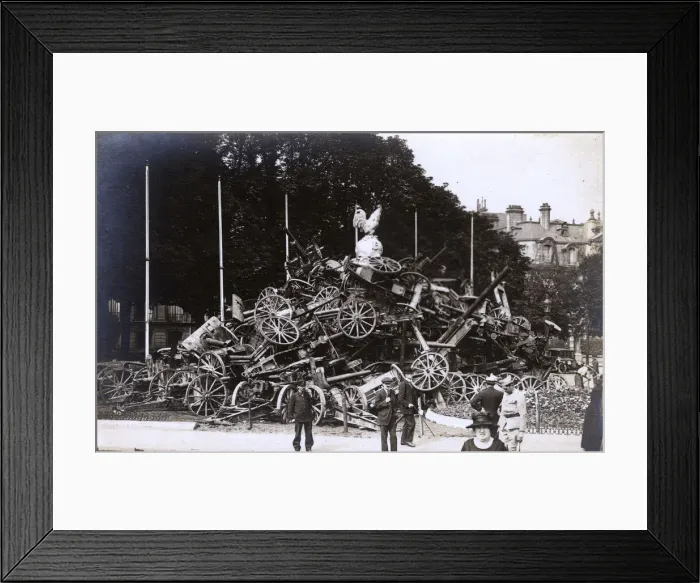 Framed Print : Paris, France - pile of artillery pieces in a mound Framed Print : Paris, France - pile of artillery pieces in a mound