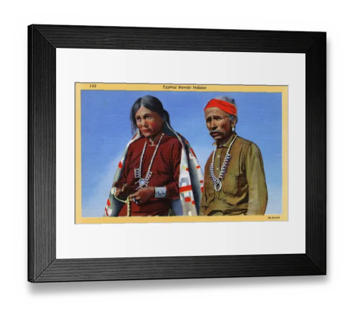 Framed Print : A Typical Navajo Indian Couple Framed Print : A Typical Navajo Indian Couple