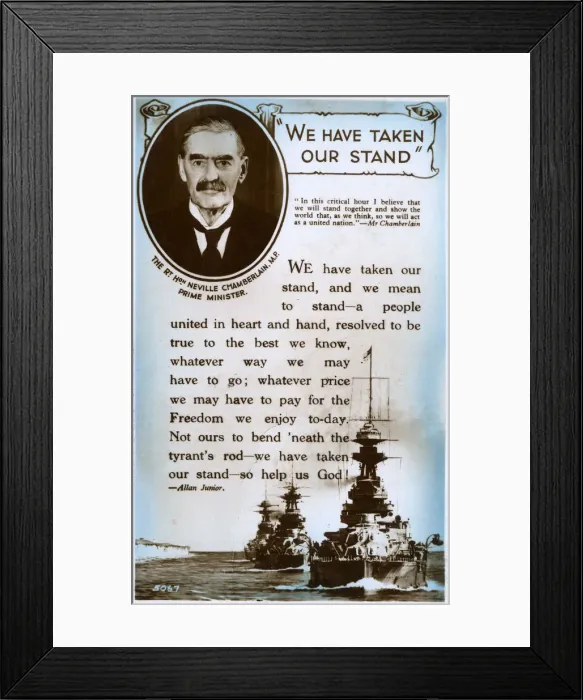 Framed Print : Statement from the Prime Minister on the outbreak of WW2 Framed Print : Statement from the Prime Minister on the outbreak of WW2