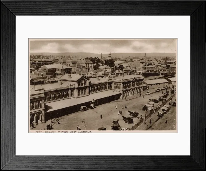 Framed Print : Australia - Perth Railway Station, Western Australia Framed Print : Australia - Perth Railway Station, Western Australia