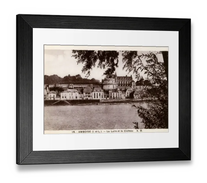 Framed Print : The River Loire and Chateau at Ambois - Loire Valley, France Framed Print : The River Loire and Chateau at Ambois - Loire Valley, France