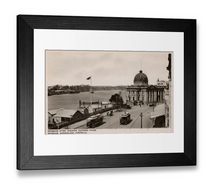 Framed Print : Brisbane, Queensland, Australia, Petrie Bight, Customs House Framed Print : Brisbane, Queensland, Australia, Petrie Bight, Customs House