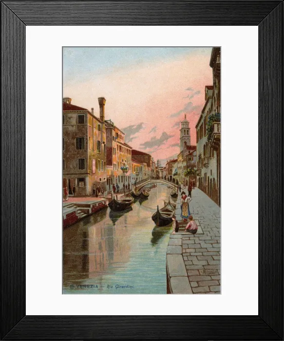 Framed Print : Rio Girardini - Canal in Venice, Italy Framed Print : Rio Girardini - Canal in Venice, Italy