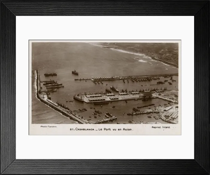 Framed Print : Casablanca, Morocco - Aerial view of the Port Framed Print : Casablanca, Morocco - Aerial view of the Port
