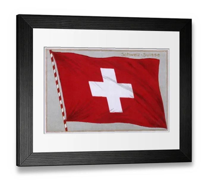 Framed Print : The Flag of Switzerland Framed Print : The Flag of Switzerland