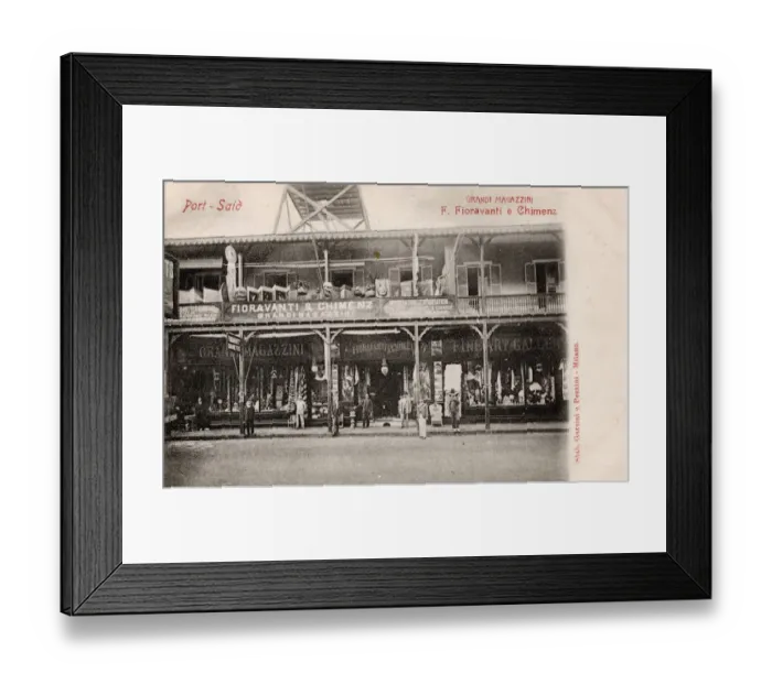 Framed Print : Port Said, Egypt - Fioravanti and Chimenz Department Store Framed Print : Port Said, Egypt - Fioravanti and Chimenz Department Store