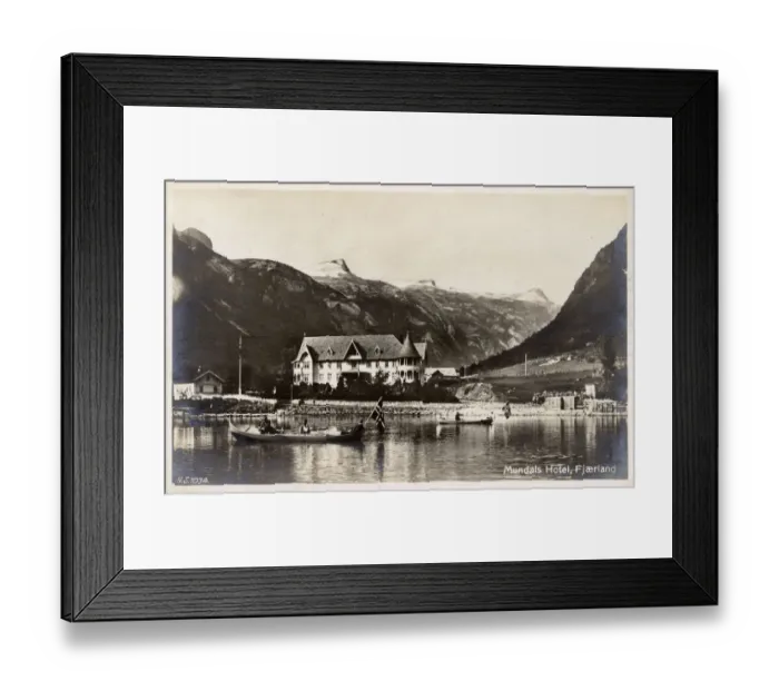 Framed Print : Mundals Hotels, Fjaeland, Norway Framed Print : Mundals Hotels, Fjaeland, Norway