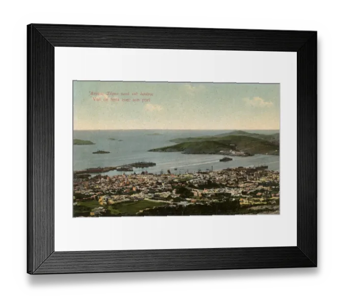 Framed Print : Syra, Greek Island of Syros - Cyclades - The Port Framed Print : Syra, Greek Island of Syros - Cyclades - The Port
