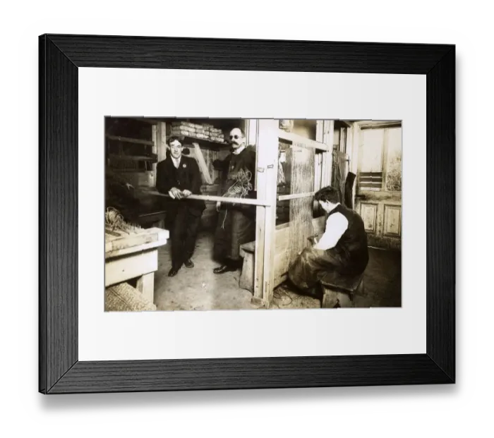 Framed Print : St Dunstans Hospital for Blind Soldiers - Door Mat Making Framed Print : St Dunstans Hospital for Blind Soldiers - Door Mat Making