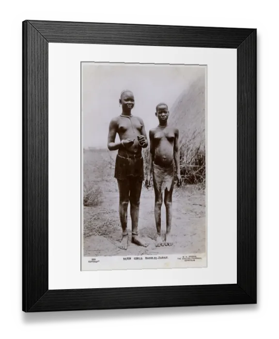 Framed Print : Two Nuer Girls - Upper Nile, Bahr-el-Zaraf, Sudan, Africa Framed Print : Two Nuer Girls - Upper Nile, Bahr-el-Zaraf, Sudan, Africa