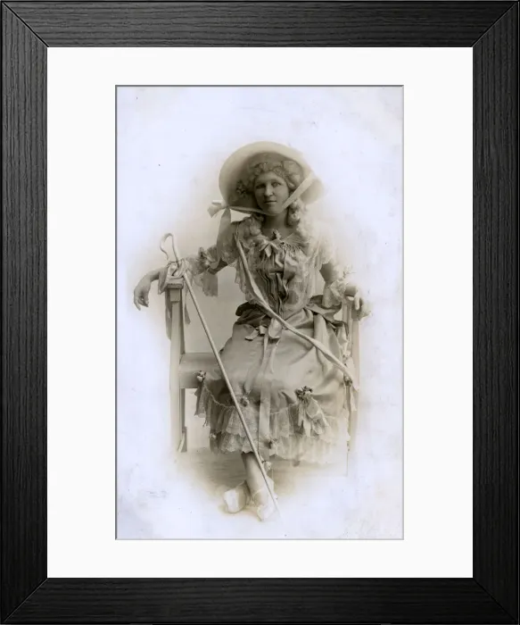 Framed Print : Phyllis from Bishop Auckland in the guise of Little Bo Peep Framed Print : Phyllis from Bishop Auckland in the guise of Little Bo Peep