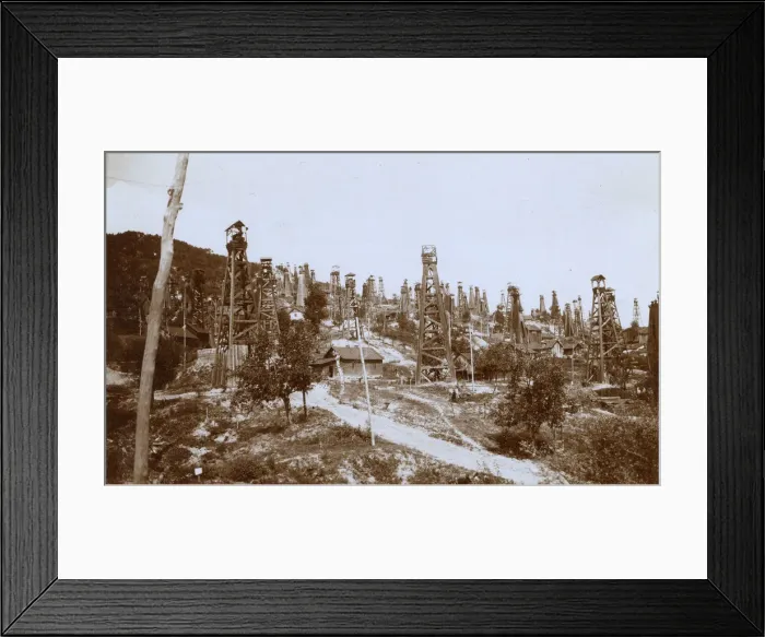 Framed Print : Romania - Bustenari - Oil Rigs Framed Print : Romania - Bustenari - Oil Rigs