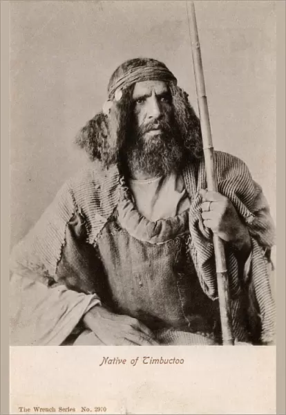 Mali - Timbuktu - A fine portrait of a local man with staff