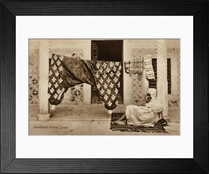 Framed Print : Jewish Womans Pantaloons - on washing line - Tunisia Framed Print : Jewish Womans Pantaloons - on washing line - Tunisia