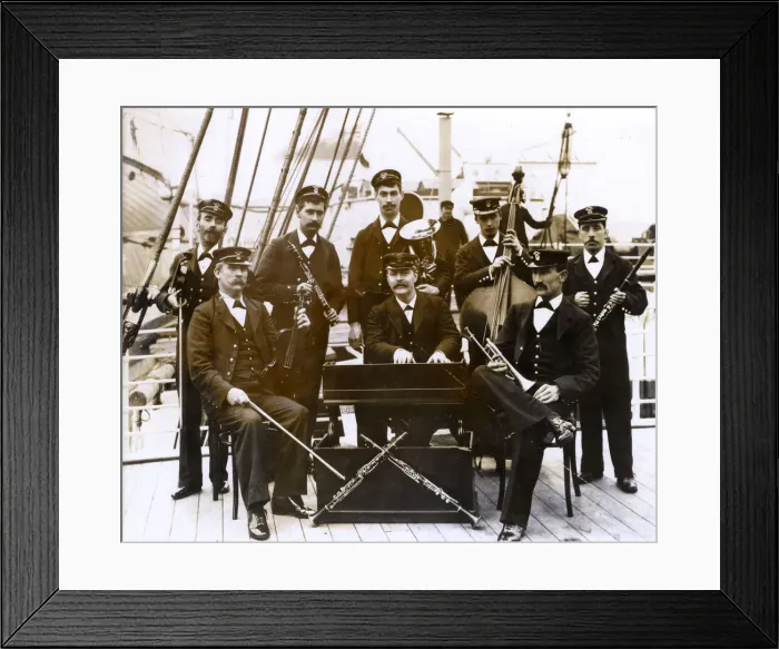 Framed Print : A Ships Band on deck Framed Print : A Ships Band on deck