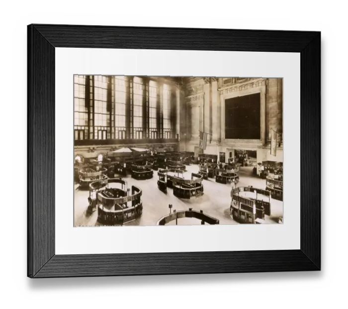 Framed Print : NYC Stock Exchange forced to closed due to gas bomb fumes Framed Print : NYC Stock Exchange forced to closed due to gas bomb fumes