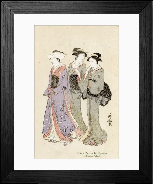 Framed Print : Three Women by Torii Kiyonaga Framed Print : Three Women by Torii Kiyonaga