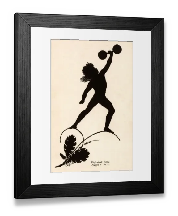 Framed Print : Karl Wilhelm Diefenbach silhouette from Divine Youth series Framed Print : Karl Wilhelm Diefenbach silhouette from Divine Youth series