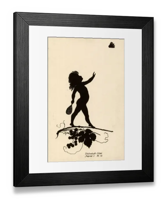 Framed Print : Karl Wilhelm Diefenbach silhouette from Divine Youth series Framed Print : Karl Wilhelm Diefenbach silhouette from Divine Youth series