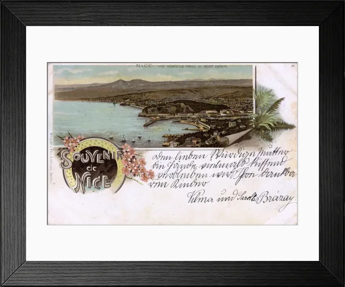Framed Print : Nice, France - General Panoramic View from Mont Boron Framed Print : Nice, France - General Panoramic View from Mont Boron