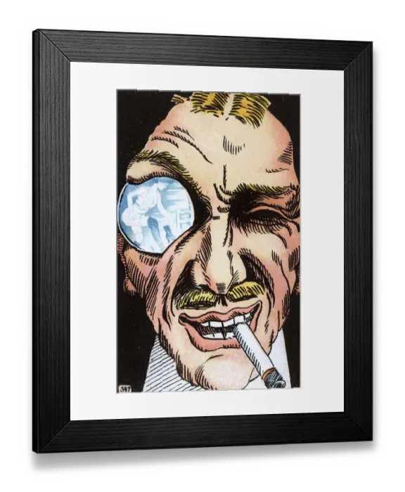 Framed Print : A lecherous German man eyeing-up his companion for the night Framed Print : A lecherous German man eyeing-up his companion for the night
