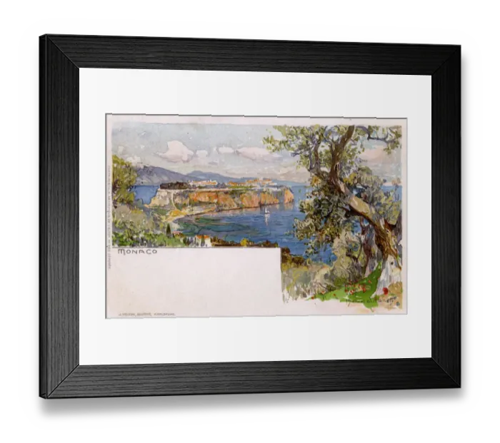 Framed Print : Monaco, France - French Riviera - Coastal Scene Framed Print : Monaco, France - French Riviera - Coastal Scene