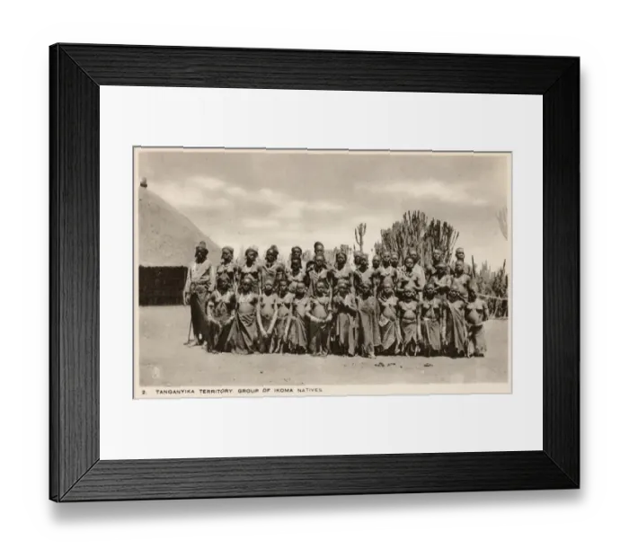 Framed Print : Tanganyika (Tanzania) - East Africa - Group of Ikoma People