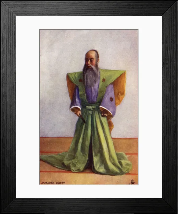 Framed Print : Japanese Priest Framed Print : Japanese Priest