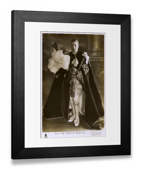 Framed Print : Edward, HRH Prince of Wales wearing the Robes of the Garter Framed Print : Edward, HRH Prince of Wales wearing the Robes of the Garter