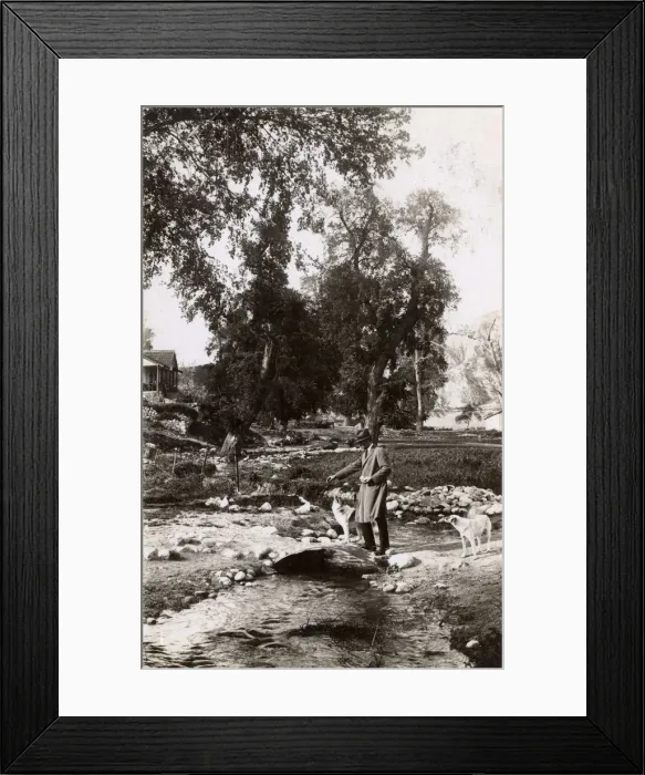 Framed Print : Village near Thessaloniki - English Man out for a stroll Framed Print : Village near Thessaloniki - English Man out for a stroll