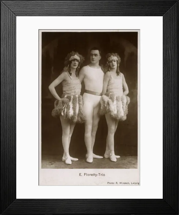 Framed Print : The E Floretty Trio - German Entertainers