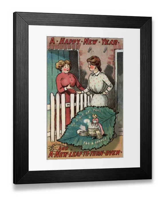 Framed Print : Happy New Year card - turning over a new leaf Framed Print : Happy New Year card - turning over a new leaf