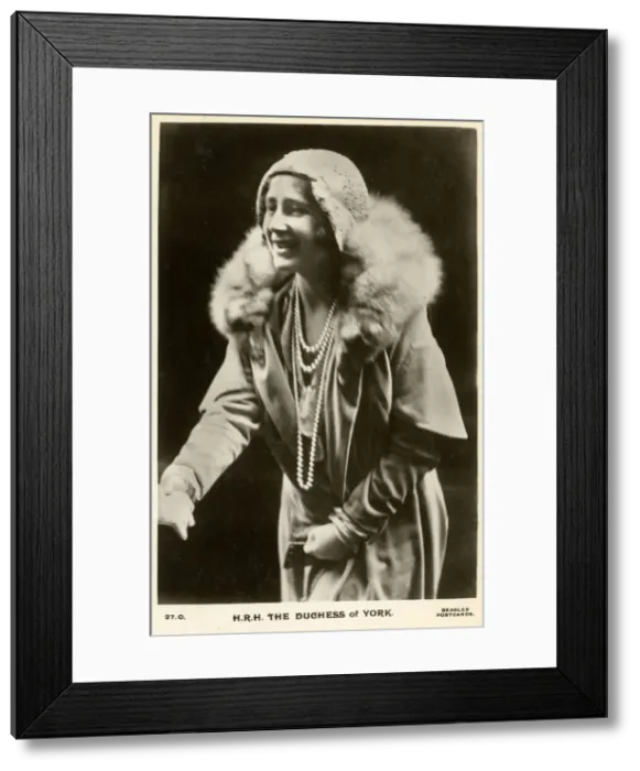 Framed Print : The Duchess of York (later Elizabeth, the Queen Mother) Framed Print : The Duchess of York (later Elizabeth, the Queen Mother)