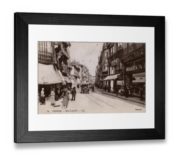 Framed Print : Rue d Antibes - Cannes, French Riviera, France Framed Print : Rue d Antibes - Cannes, French Riviera, France