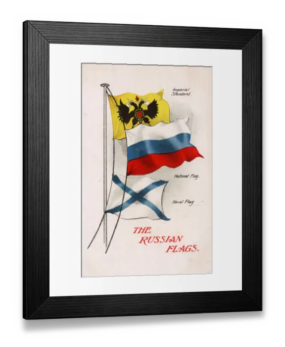 Framed Print : Russian Imperial Standard, National Flag and Naval Flag Framed Print : Russian Imperial Standard, National Flag and Naval Flag