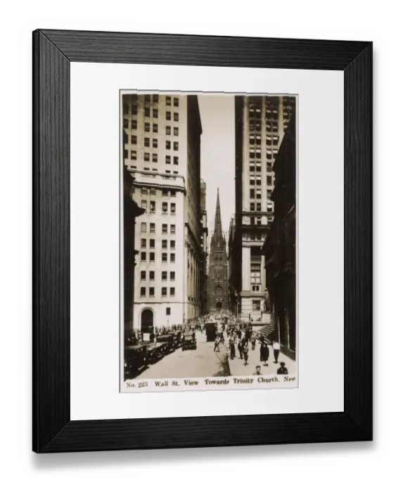 Framed Print : Wall Street - New York City, USA - Trinity Church Framed Print : Wall Street - New York City, USA - Trinity Church