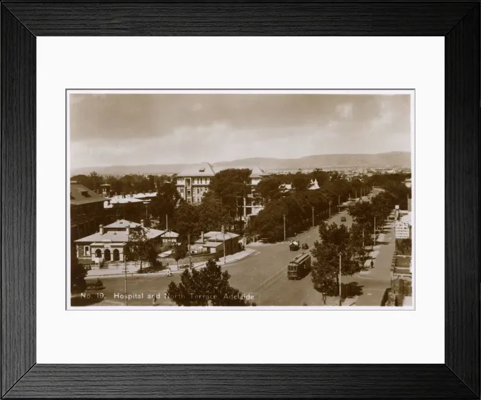 Framed Print : Hospital and North Terrace, Adelaide, Australia Framed Print : Hospital and North Terrace, Adelaide, Australia