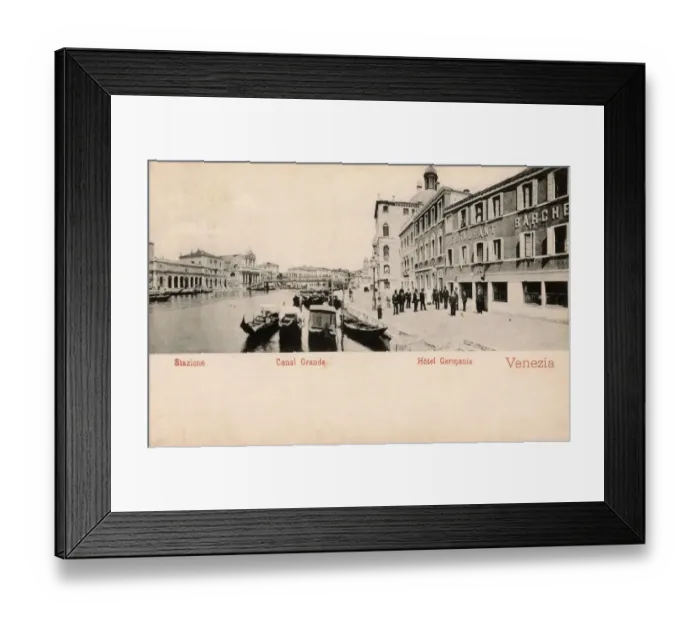 Framed Print : Grand Canal, Venice, Italy - Station and Hotel Germania Framed Print : Grand Canal, Venice, Italy - Station and Hotel Germania
