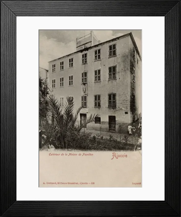 Framed Print : Ajaccio, Corsica, France - Exterior of the Home of Napoleon Framed Print : Ajaccio, Corsica, France - Exterior of the Home of Napoleon