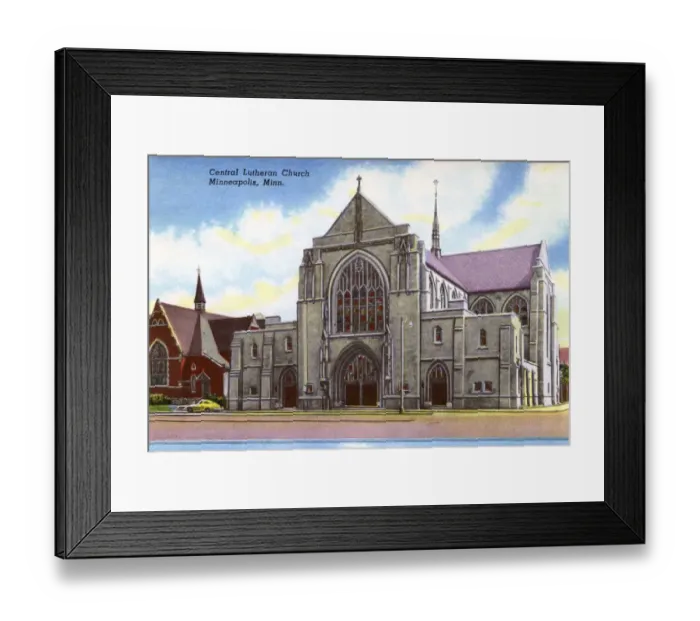 Framed Print : Minneapolis, Minnesota, USA - Central Lutheran Church Framed Print : Minneapolis, Minnesota, USA - Central Lutheran Church