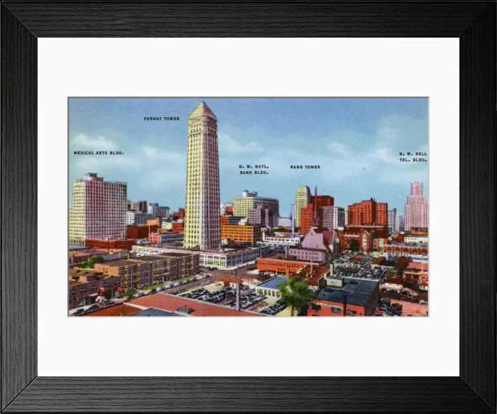 Framed Print : Minneapolis, Minnesota, USA - The Skyline
