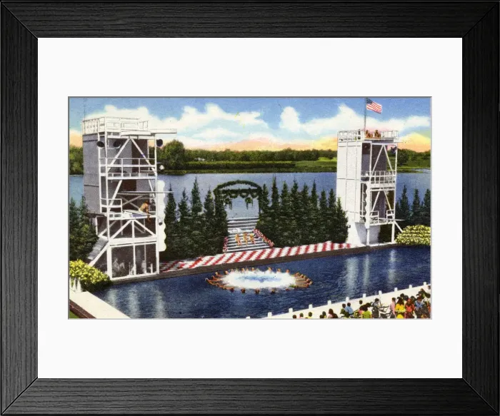 Framed Print : Minneapolis, Minnesota, USA - Theodore Wirth Pool Framed Print : Minneapolis, Minnesota, USA - Theodore Wirth Pool