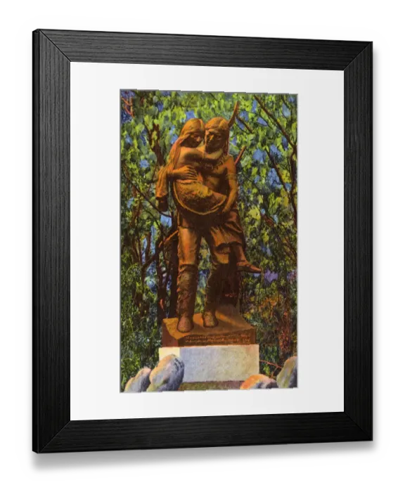 Framed Print : Minneapolis, Minnesota, USA - Hiawatha and Minnehaha Statue Framed Print : Minneapolis, Minnesota, USA - Hiawatha and Minnehaha Statue