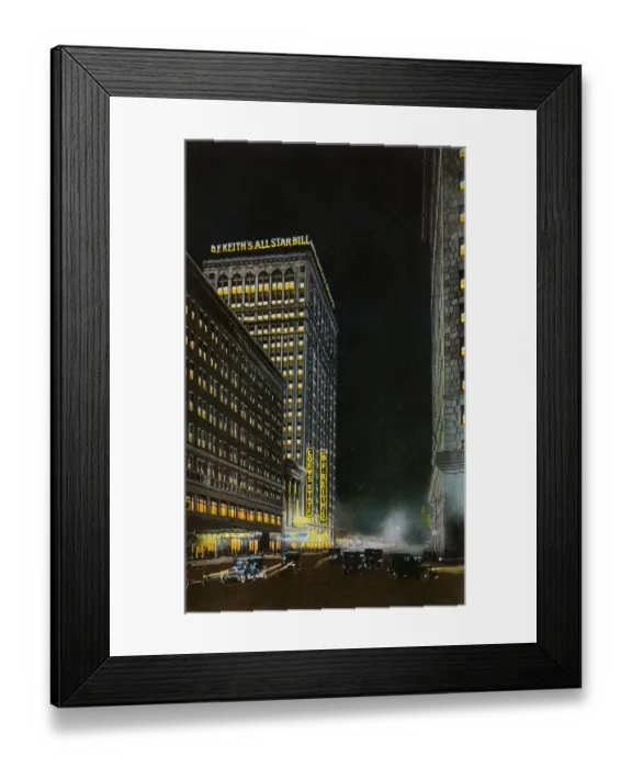 Framed Print : Cleveland, Ohio, USA - Playhouse Square at Night Framed Print : Cleveland, Ohio, USA - Playhouse Square at Night